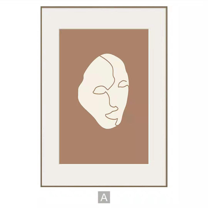 Minimalist Framed Face Art