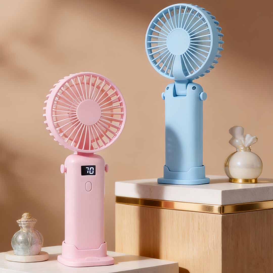 Women's Portable Fan with LED Display and USB Connection Kalsten