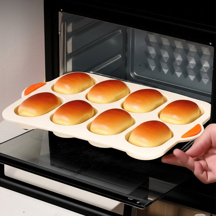 Silicone muffin baking pan with non-stick coating and practical handles Kalsten
