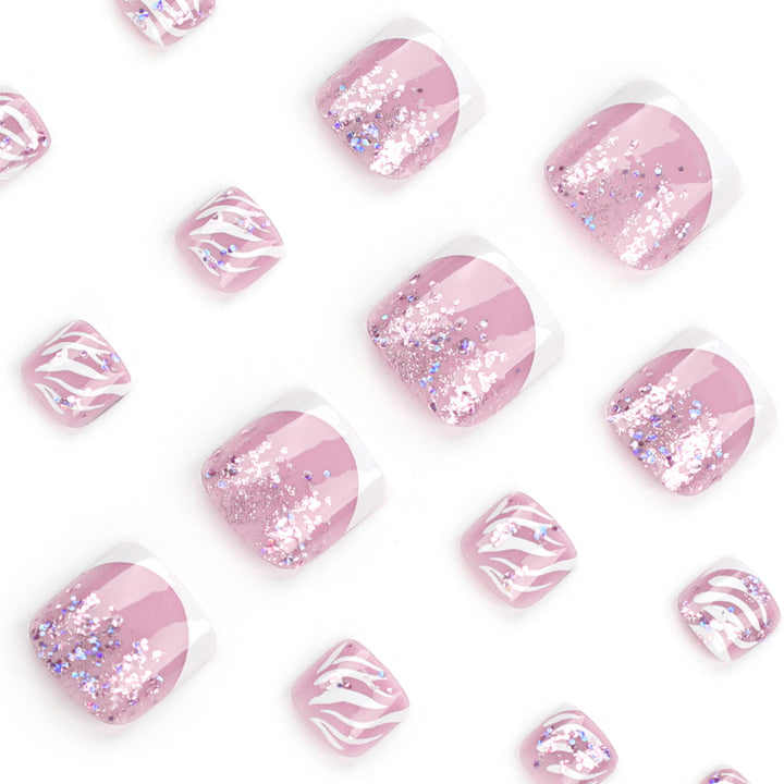 Artful toenail design with glamorous accents Kalsten