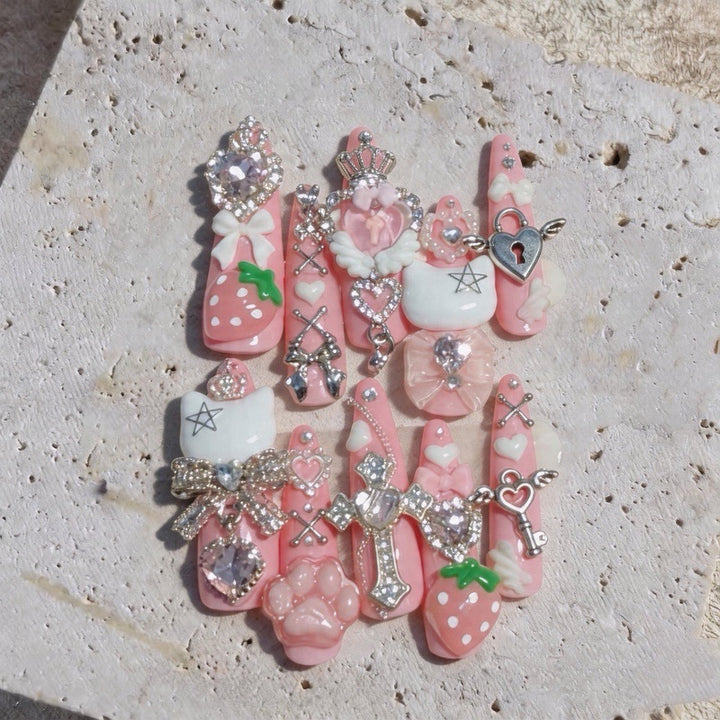 Decorative 3D Nail Art Tips Set