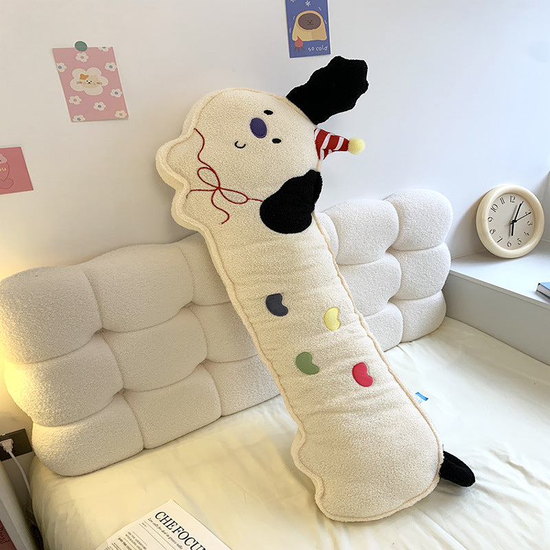 Oversized cuddly dog body pillow
