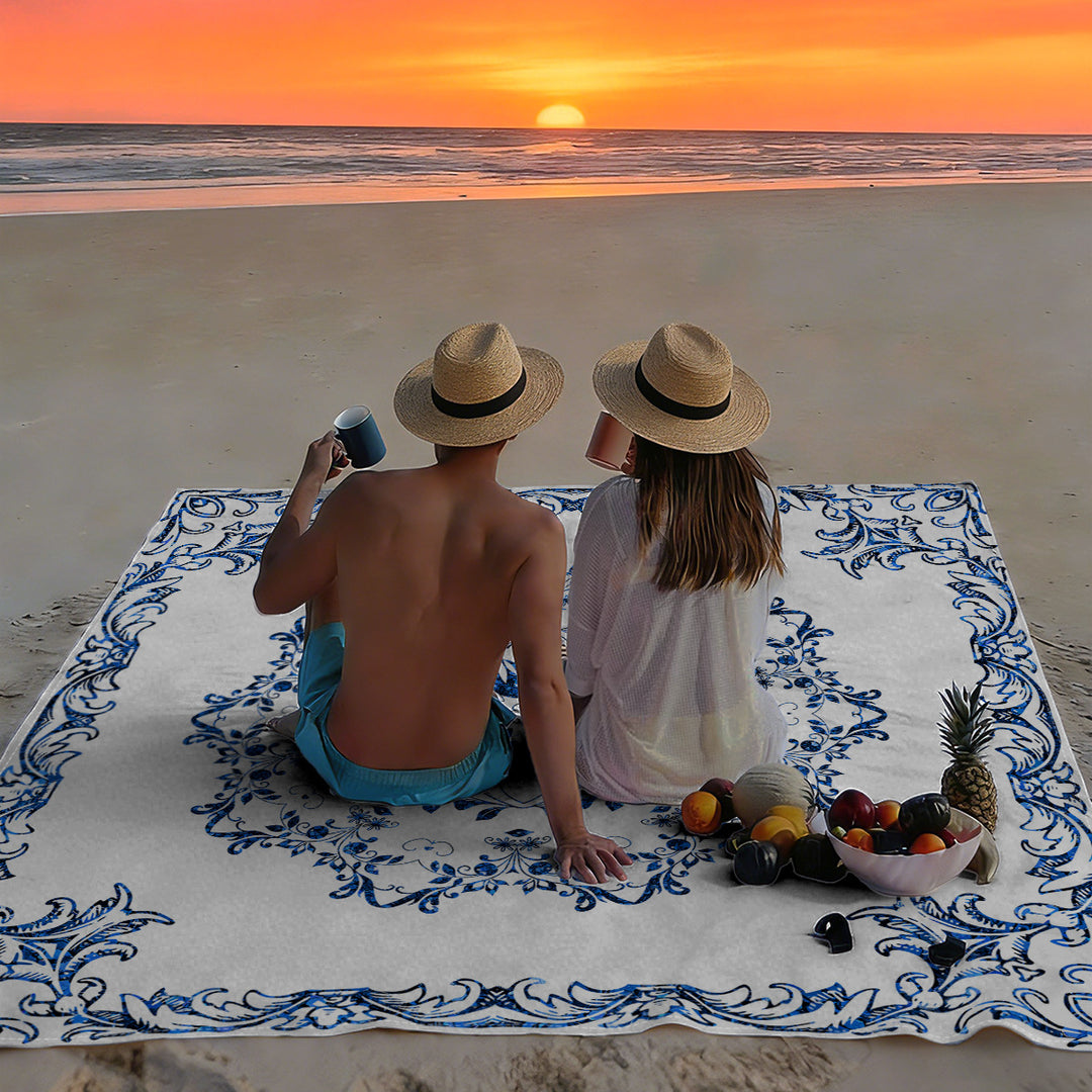 Mandala Design Beach Mat Kalsten