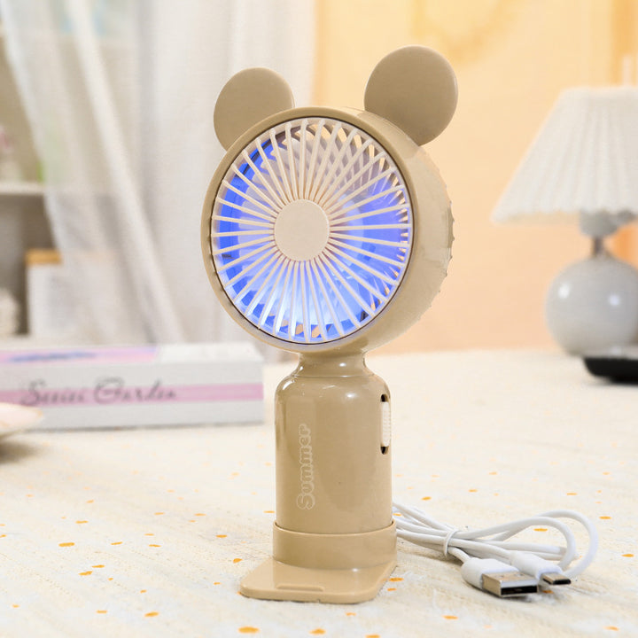 Ladies portable mini hand fan with flexible mounting mechanism Kalsten