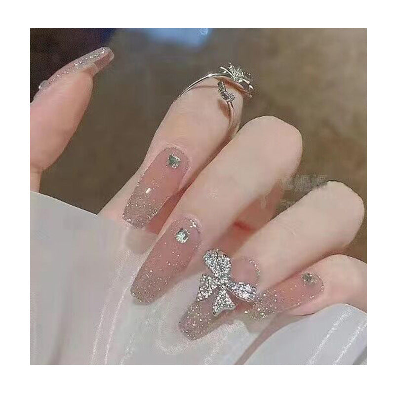 Glamorous Glittering Nail Extensions