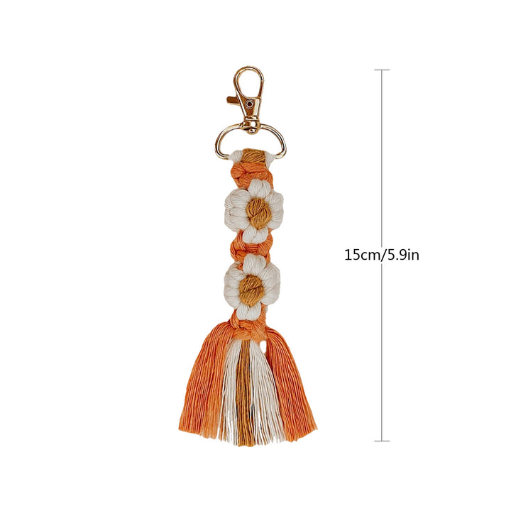 Macrame Keychain Strap with Floral Design Kalsten