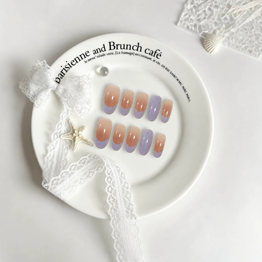 Elegant French Tip Press-On Nail Set Kalsten