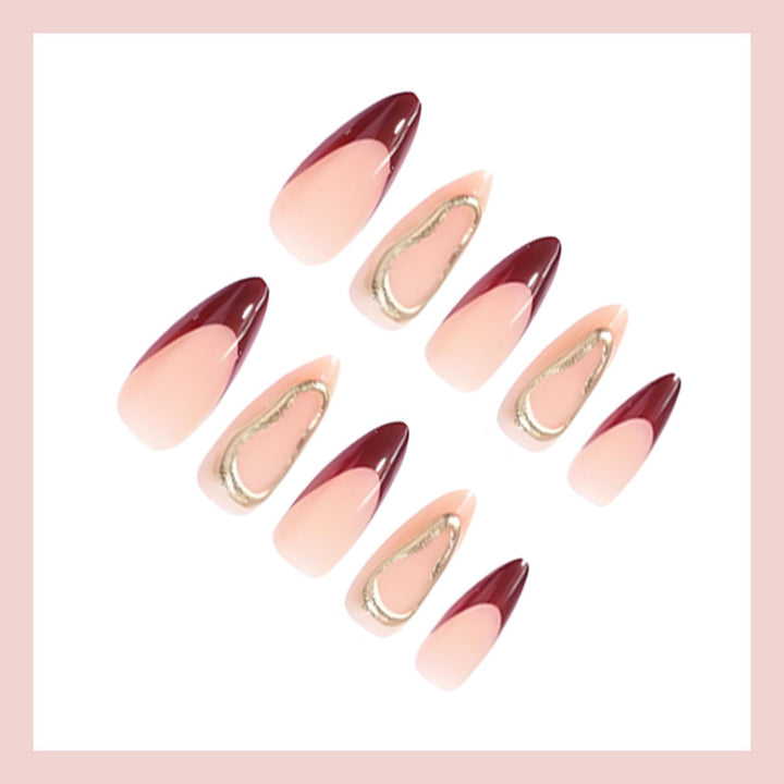 Nail set with elegant lace design Kalsten