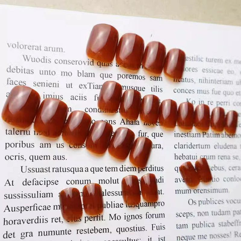 Elegant Glossy Press-On Nail Set 1790727522