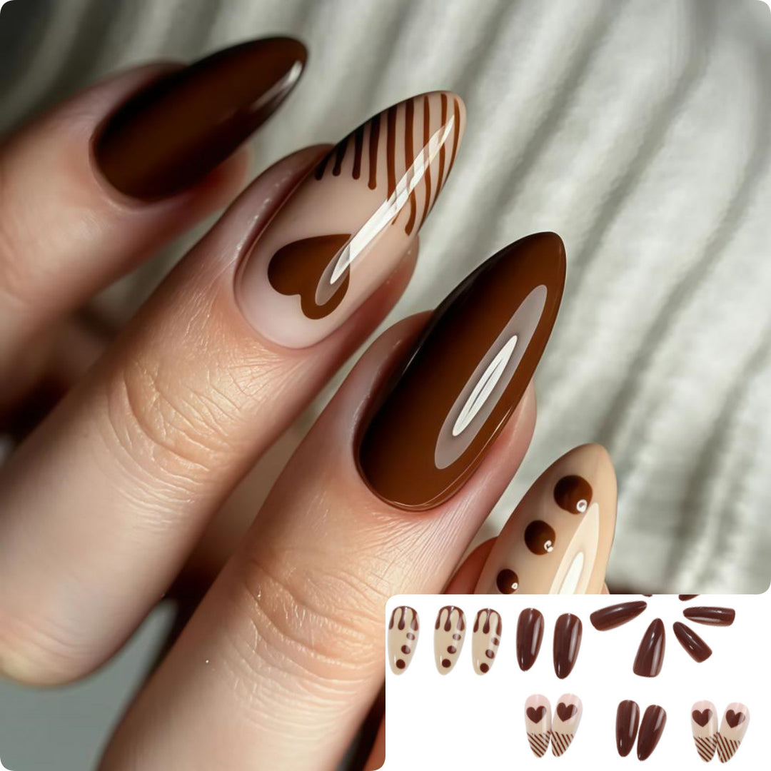Artistic Heart Motif Art Nails Kalsten