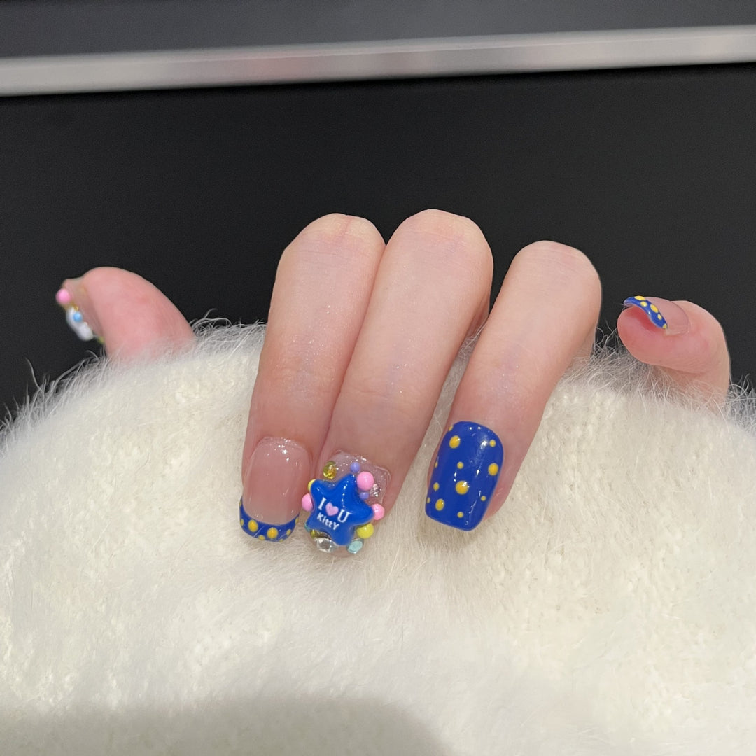Playful Cartoon-Themed Press-On Nail Set Kalsten