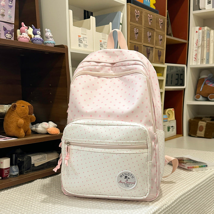 Whimsical Star-Patterned School Backpack Kalsten