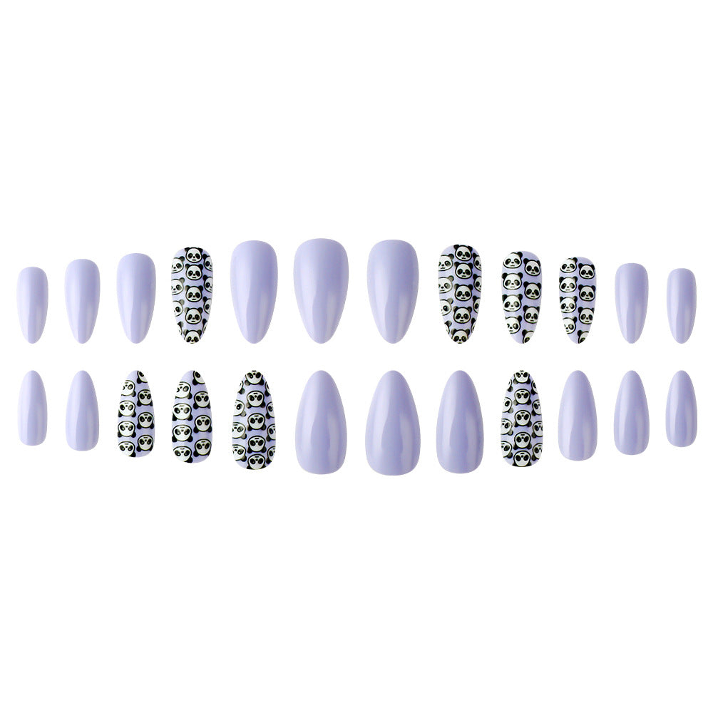 Artistic Panda-Themed Press-On Nail Set Kalsten
