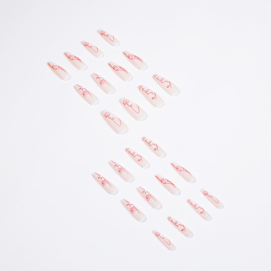 Artful Nail Art with Abstract Line Design Kalsten