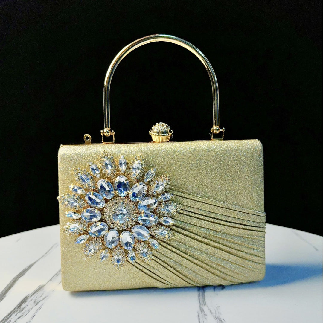 Luxurious Rhinestone-Embellished Evening Handbag