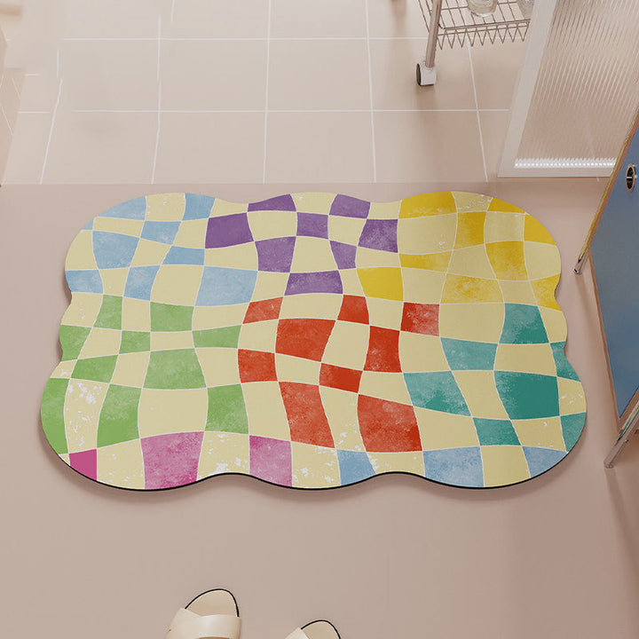 Cat-Themed Plush Bath Mat for Bathroom Decor