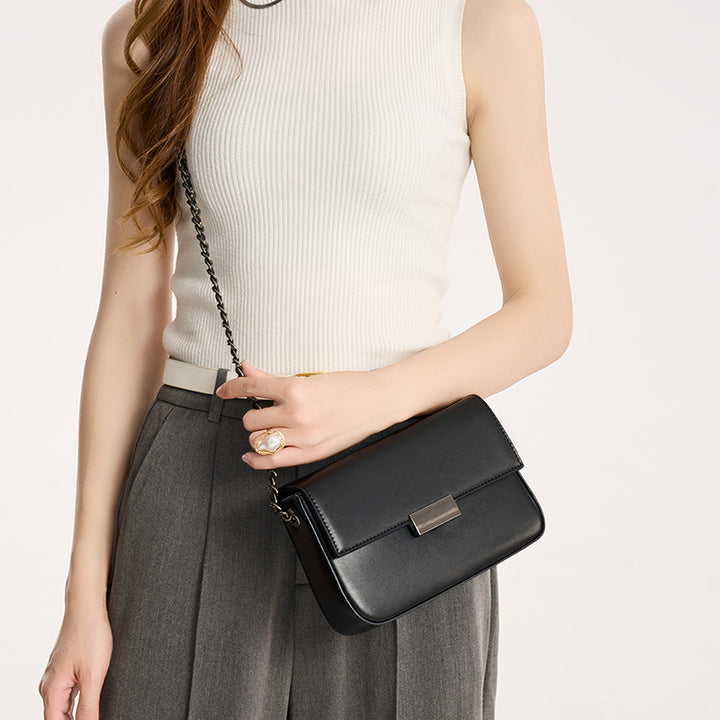 Chic Chain-Accented Crossbody Bag