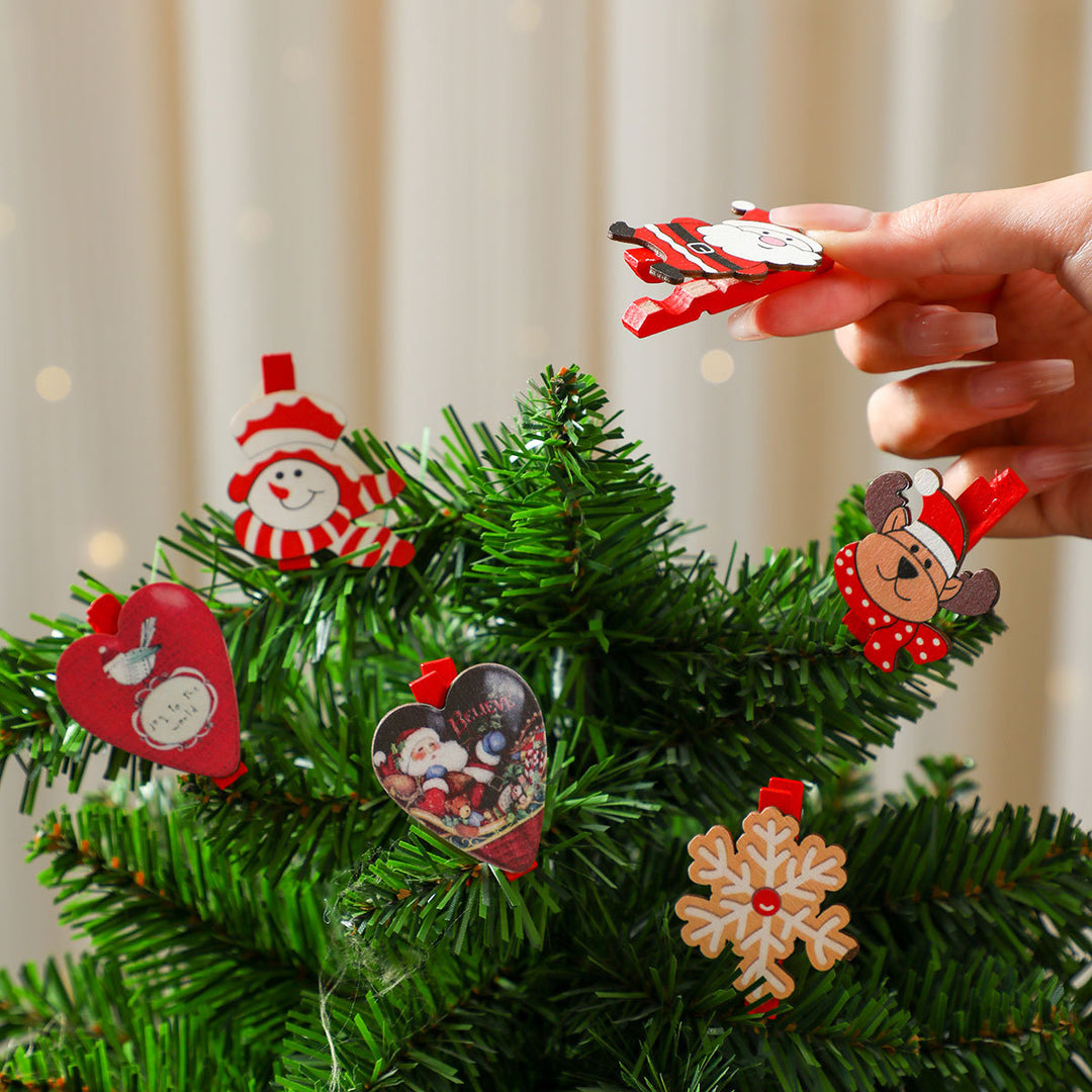 Decorative Wooden Snowflake Clips Kalsten
