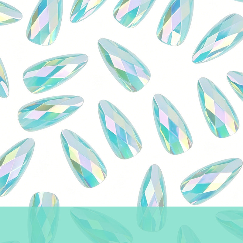 Elegant Geometric Design Nail Art Extensions Kalsten