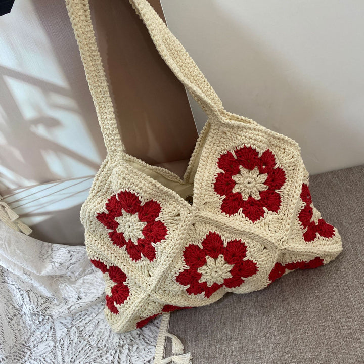 Hand-knotted flower bag Kalsten