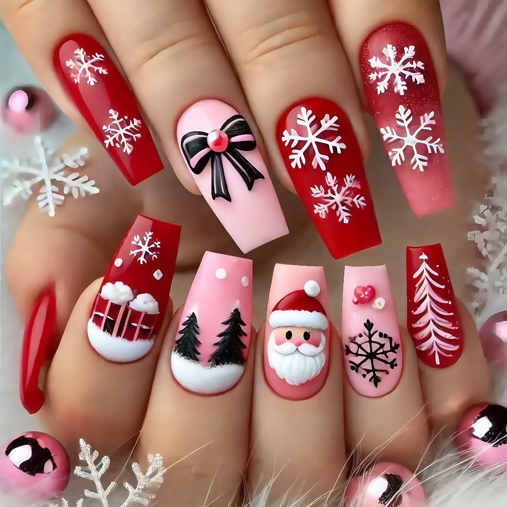 Christmas Art Nails Set with Creative Designs Kalsten