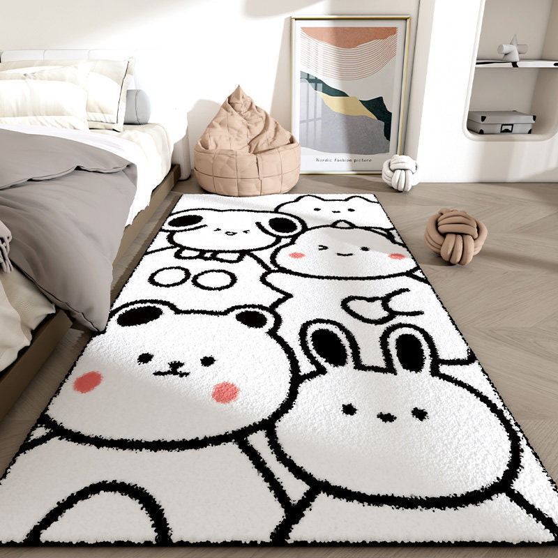 Plush Bunny-Themed Area Rug