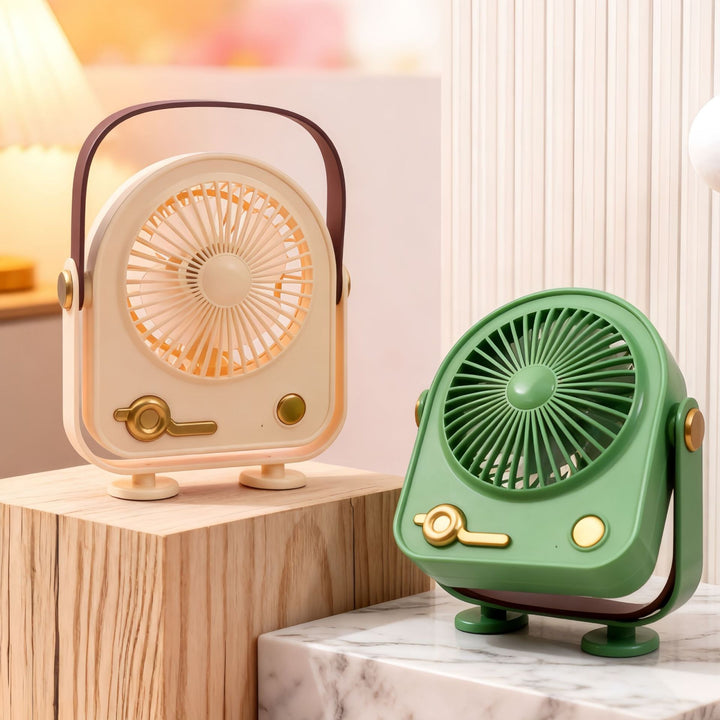 Ladies portable desk fan with ergonomic design and USB connection Kalsten
