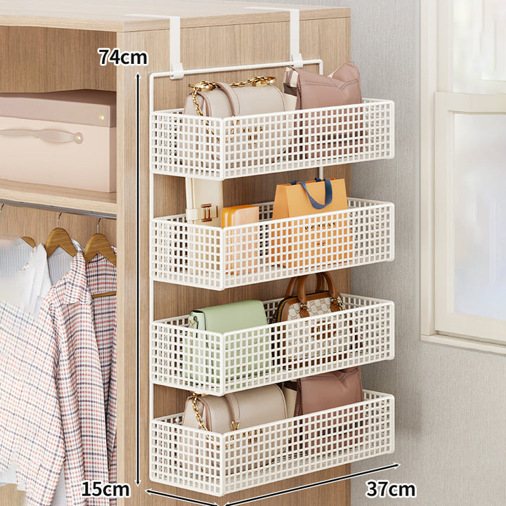 Overdoor Mesh Storage Organizer with Hooks
