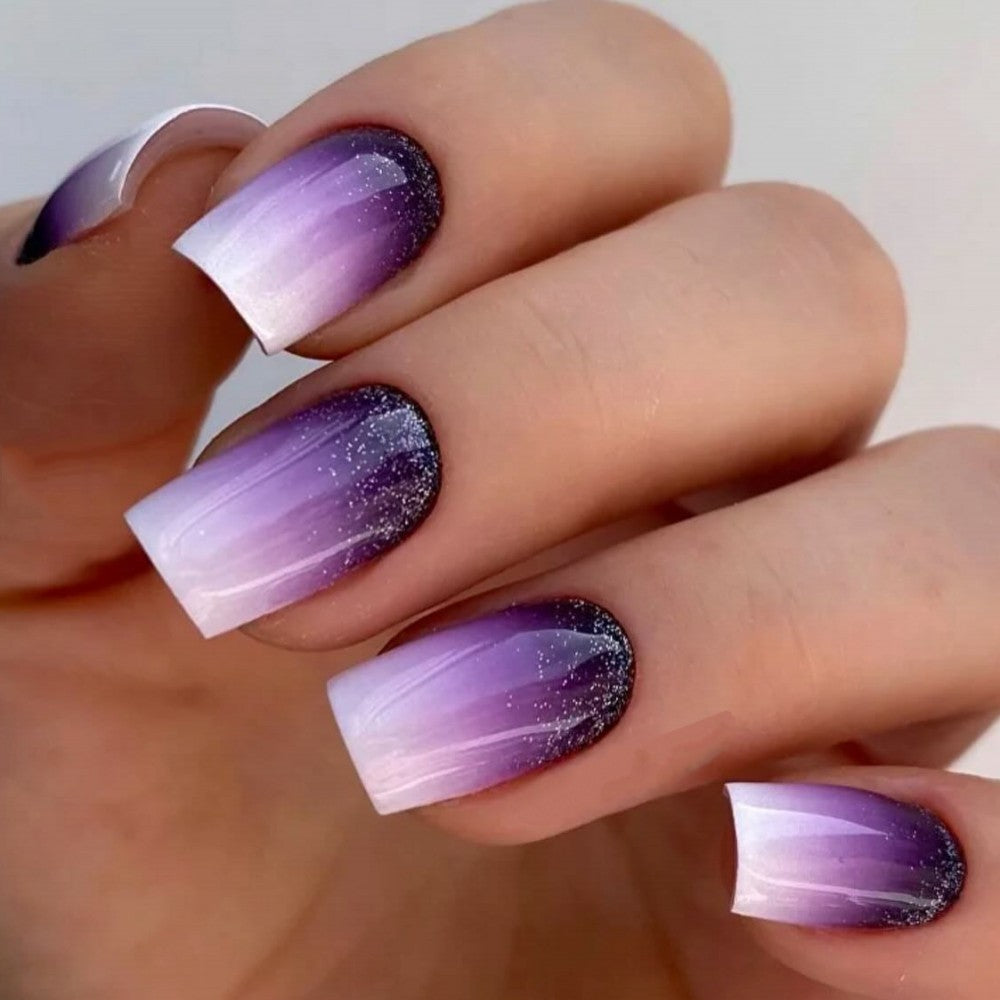 Ombre Glitter Press-On Nail Set Kalsten