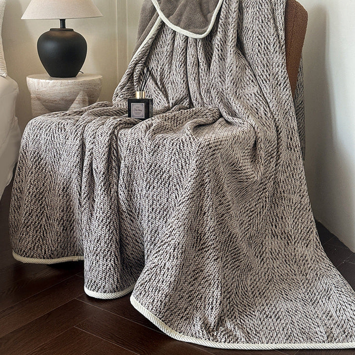 Textured Knit Fleece Blanket Kalsten