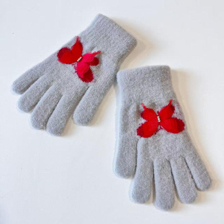 Butterfly Embellished Touchscreen Gloves Kalsten