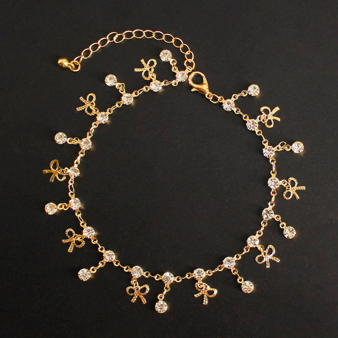Delicate Crystal Charm Ankle Bracelet Kalsten