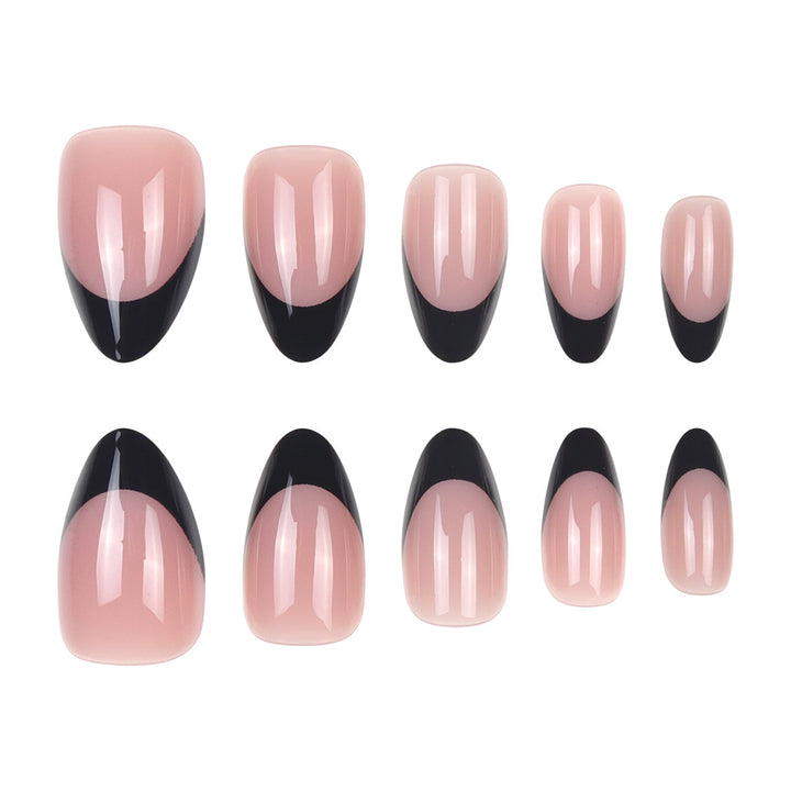 Elegant Stiletto Press-On Nails with Modern French Tip Design Kalsten
