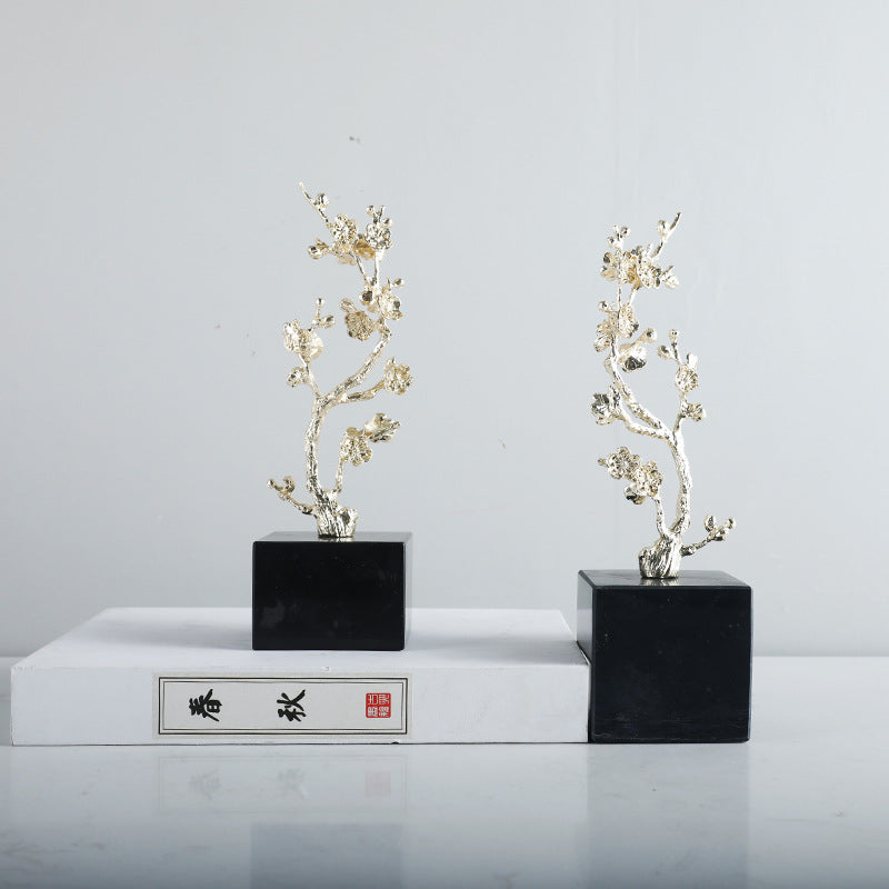 Artistic Silver Blossom Tree Sculpture