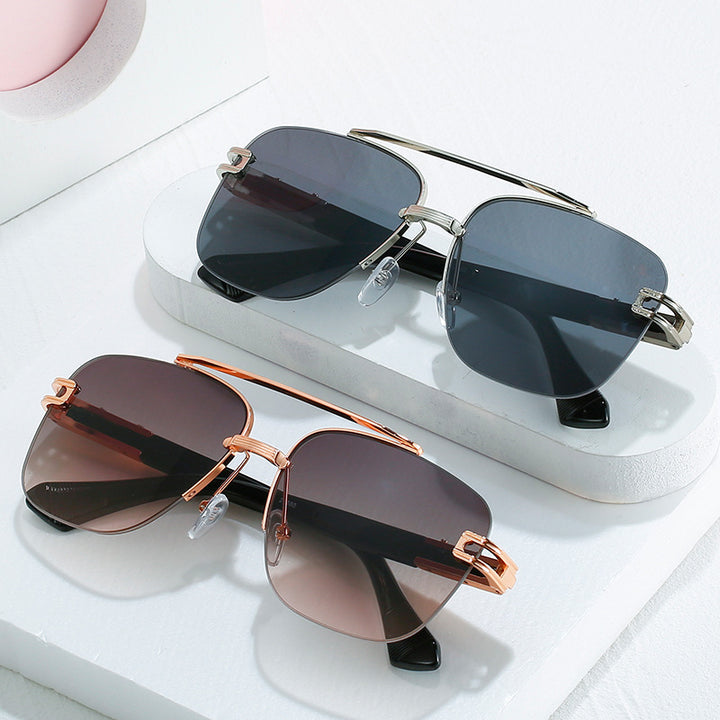 Women's fashionable square sunglasses with elegant metal frame Kalsten