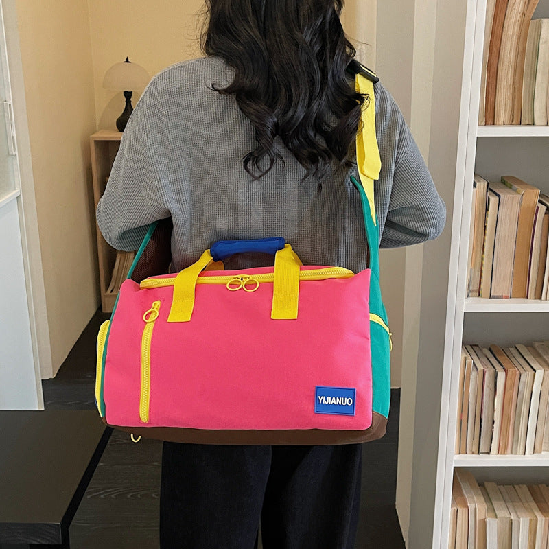 Colorful Multi-Pocket Active Travel Duffle Bag Kalsten