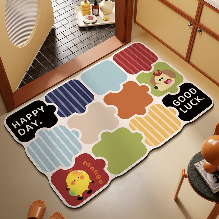 Playful Puzzle-Themed Area Mat