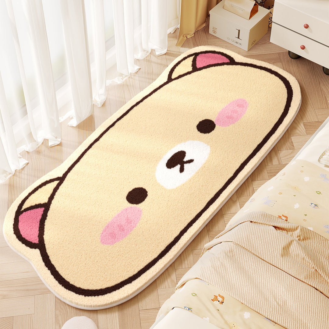 Cute Character-Shaped Plush Bath Mat