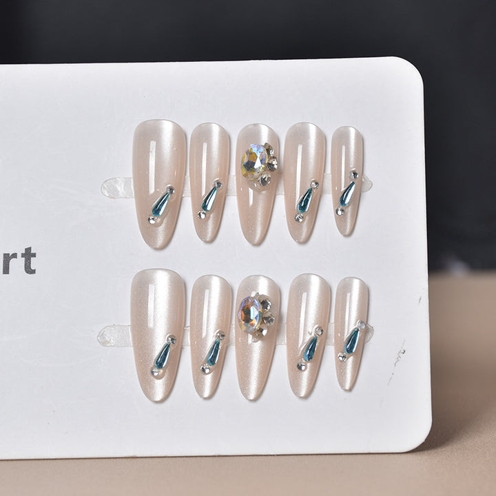 Crystal-Embellished Nail Art Extensions Kalsten