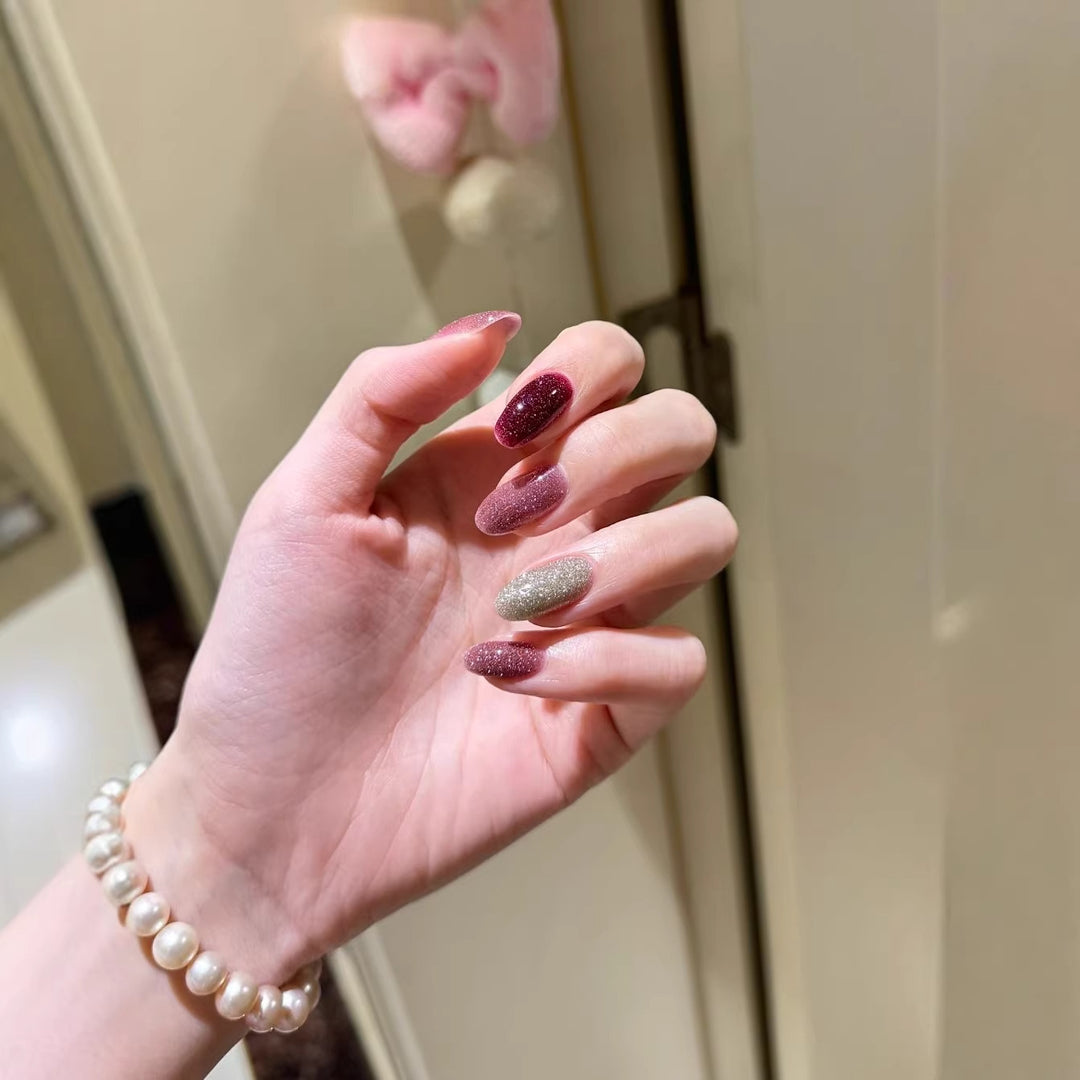 Glittery Stiletto Nail Art Extensions