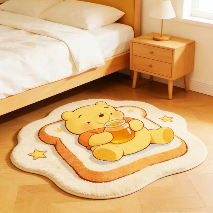 Cartoon Bear-Shaped Plush Area Rug