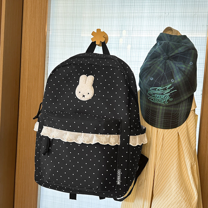 Playful Bunny-Ear Printed Backpack Kalsten