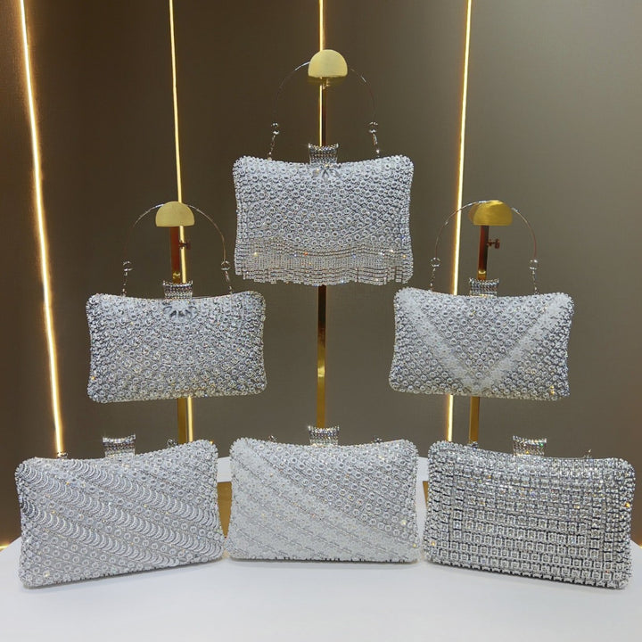 Rhinestone-Embellished Evening Clutch