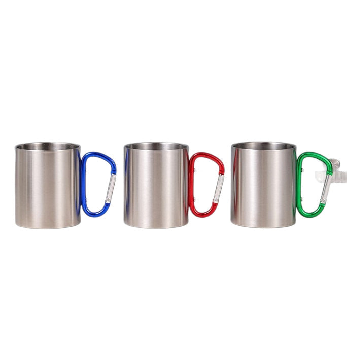 Women's Stainless Steel Coffee Mug with Carabiner Handle Kalsten