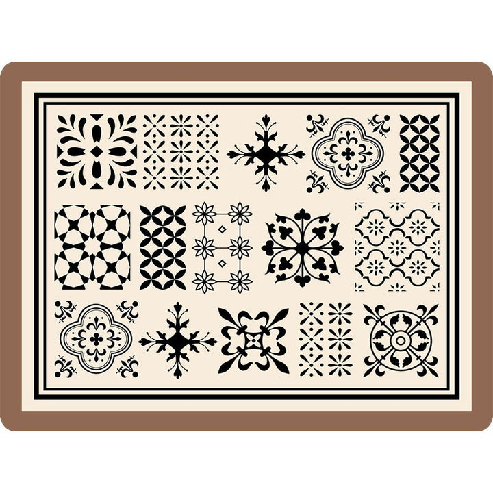 Decorative Floral Print Kitchen Mat for Home
