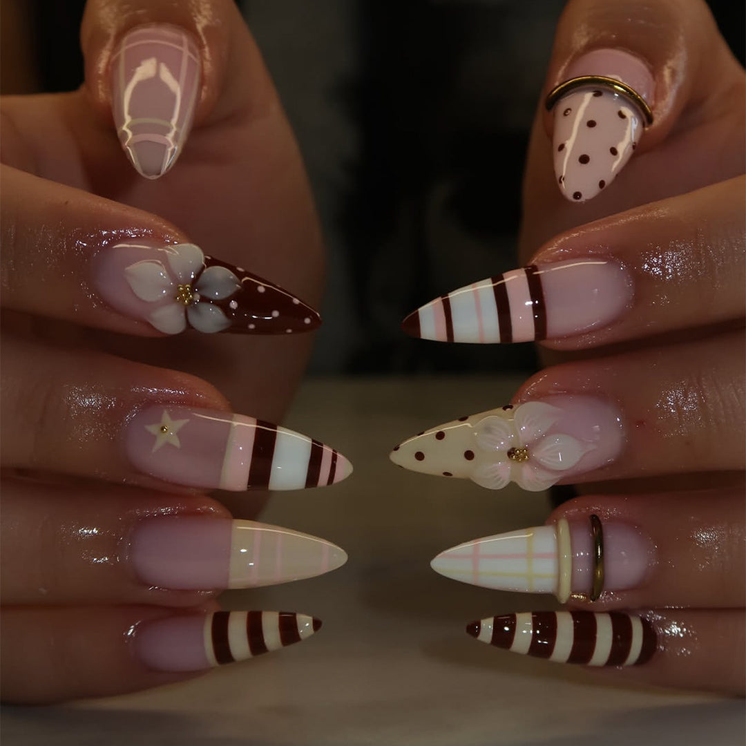 Premium Decorative Press-On Nail Set