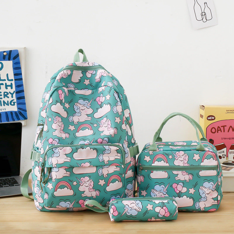 Backpack set with colorful unicorn motif Kalsten