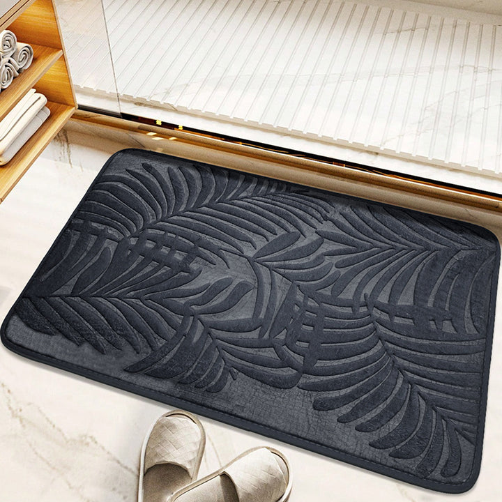 Tropical Leaf Design Bath Mat