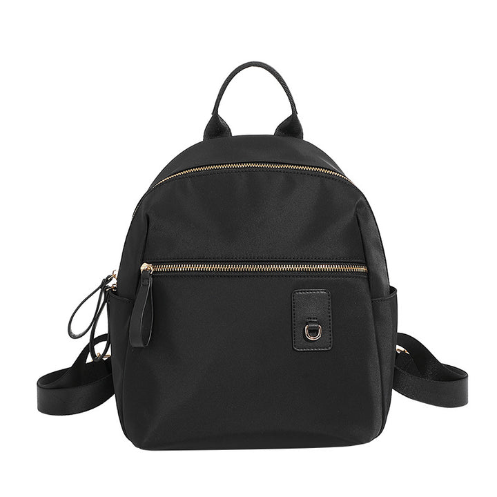 Compact Nylon Backpack with Multiple Pockets