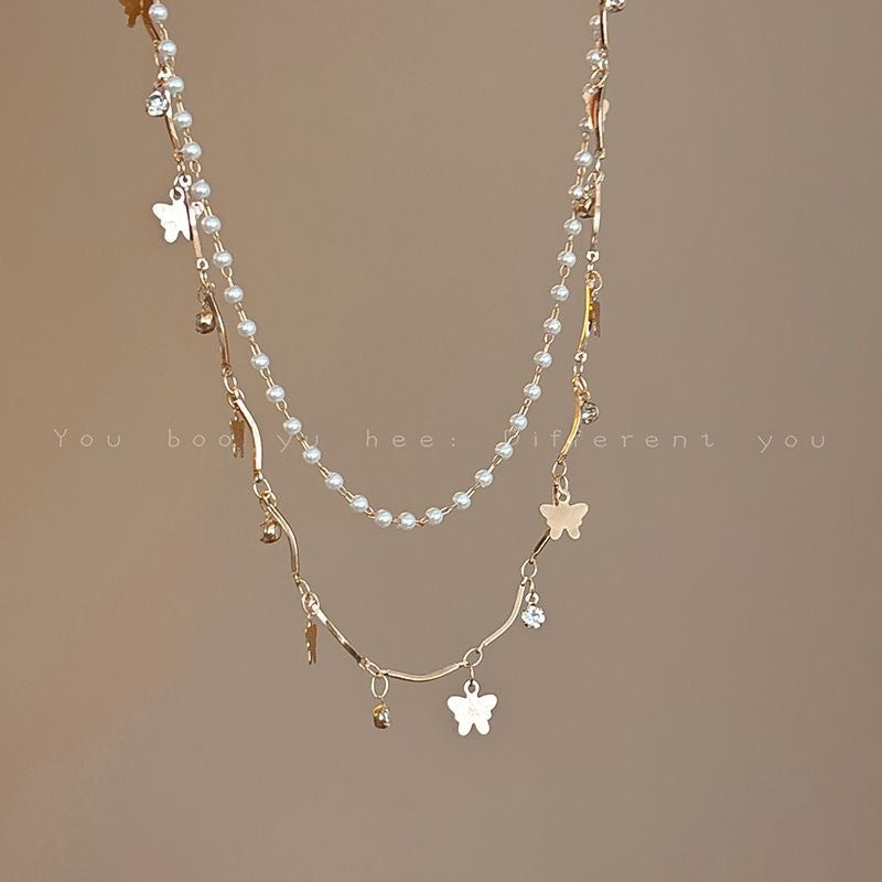 Layered Opal and Pearl Necklace Kalsten